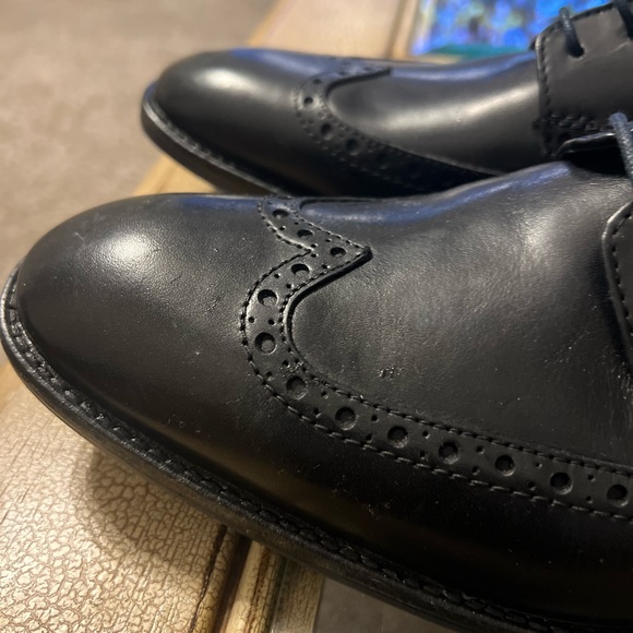 NWOB Clarks Wingtip Full Brogue Black Leather Oxford Men Shoes 11.5M - Picture 6 of 15